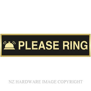 MARKIT GRAPHICS DLS262 PLEASE RING SIGN SA GOLD ON BLACK