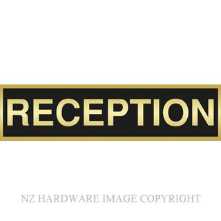 MARKIT GRAPHICS DLS263 RECEPTION SIGN SA GOLD ON BLACK