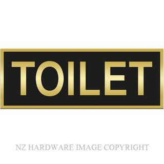 MARKIT GRAPHICS DLS268 TOILET SIGN SA GOLD ON BLACK