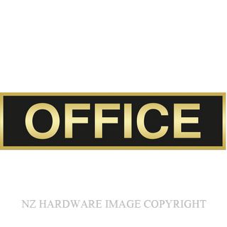 MARKIT GRAPHICS DLS254 OFFICE SIGN SA GOLD ON BLACK