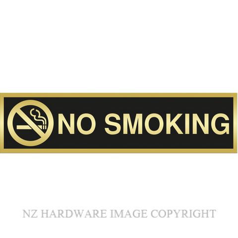 MARKIT GRAPHICS DLS259 NO SMOKING SIGN SA GOLD ON BLACK