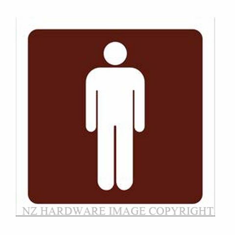 MARKIT GRAPHICS INT101 MALE SYMBOL 130X130MM WHITE ON BROWN