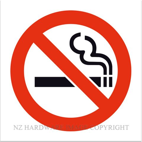 MARKIT GRAPHICS INT201 NO SMOKING SYM 130X130MM BLACK/RED ON WHITE