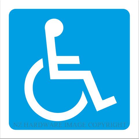 MARKIT GRAPHICS INT117 WHEELCHAIR SYMBOL 130X130MM WHITE ON BLUE