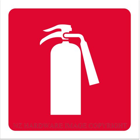 MARKIT GRAPHICS INT120 FIRE EXTINGUISHER SYM 130X130M WHITE ON RED