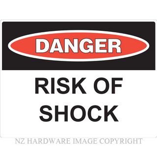 MARKIT GRAPHICS PVCI1211 DANGER RISK OF SHOCK SIGN 400X300MM