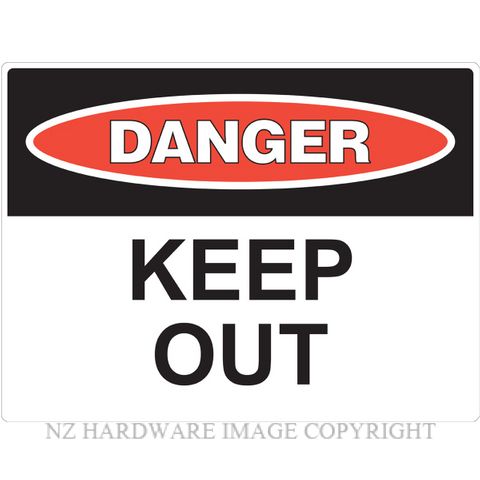 MARKIT GRAPHICS PVCI1200 DANGER KEEP OUT SIGN 400X300MM
