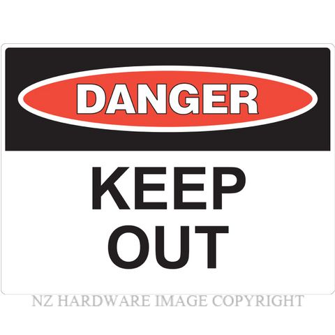 MARKIT GRAPHICS PVCI1200 DANGER KEEP OUT SIGN 400X300MM