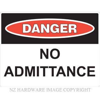 MARKIT GRAPHICS PVCI1201 DANGER NO ADMITTANCE SIGN 400X300MM