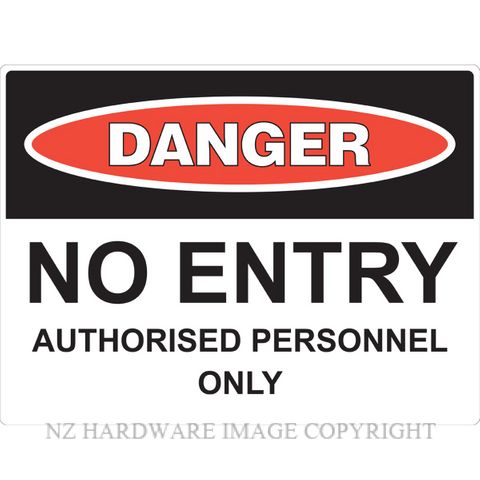 MARKIT GRAPHICS PVCI1202 DANGER NO ENTRY SIGN 400X300MM