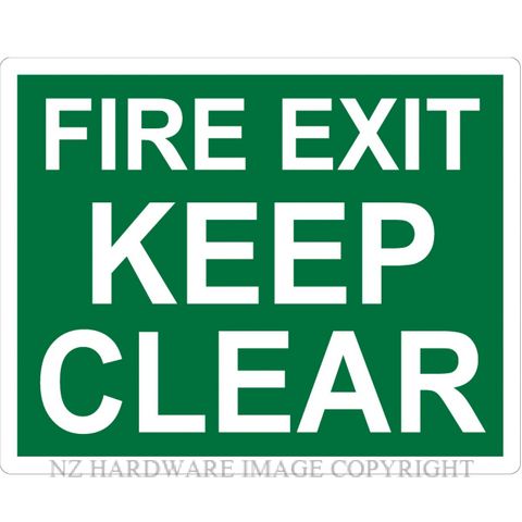 MARKIT GRAPHICS PVCI1241 FIRE EXIT 300X240MM WHITE ON GREEN