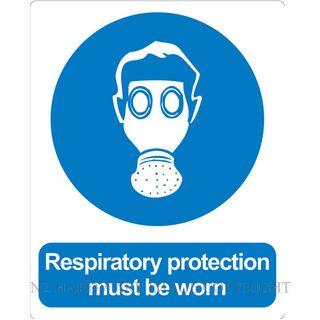 MARKIT GRAPHICS PVCI1234 RESPIRATORY 240X300MM WHITE ON BLUE