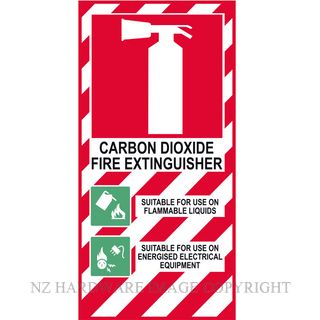 MARKIT GRAPHICS PVCI1235 FIRE EXT CARBON DIOXIDE SIGN 200X400MM