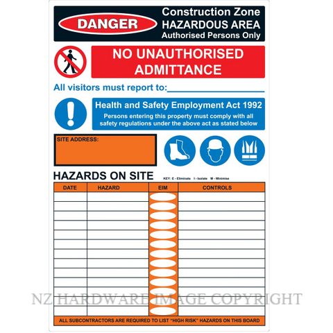 MARKIT GRAPHICS PVCI1246 SITE SAFE 3 600X900MM