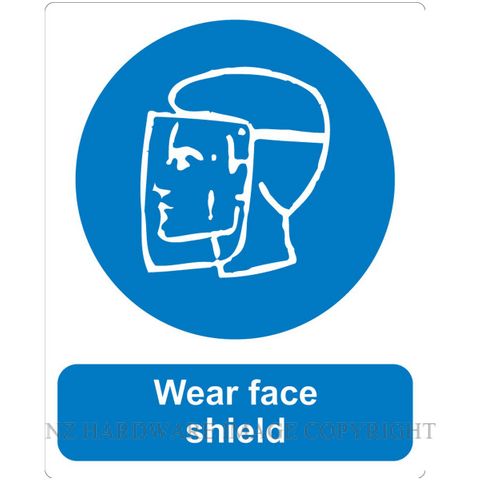 MARKIT GRAPHICS PVCI1261 WEAR FACE SHIELD 240X300MM WHITE ON BLUE