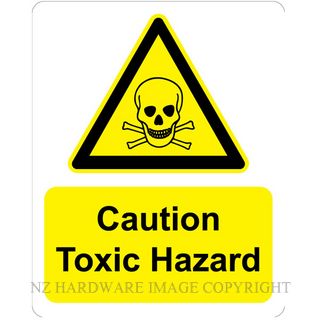 MARKIT GRAPHICS PVCI1286 TOXIC HAZARD 240X300MM BLK ON YELLOW