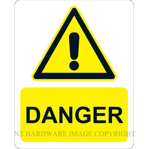 MARKIT GRAPHICS PVCI1275 DANGER 240X300MM BLACK ON YELLOW