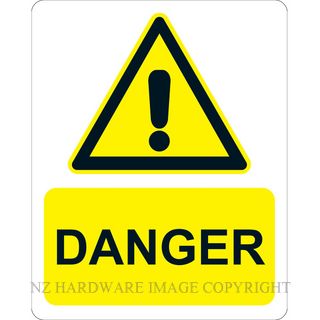 MARKIT GRAPHICS PVCI1275 DANGER 240X300MM BLACK ON YELLOW