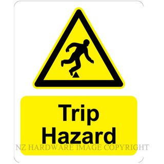 MARKIT GRAPHICS PVCI1296 TRIP HAZARD 240X300MM BLK ON YELLOW