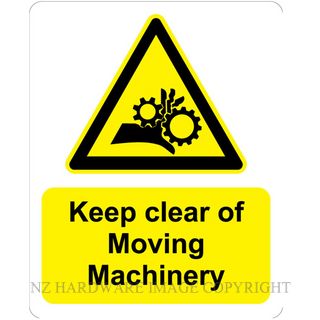 MARKIT GRAPHICS PVCI1288 MOVING MACHINERY 240X300MM BLK ON YELLOW