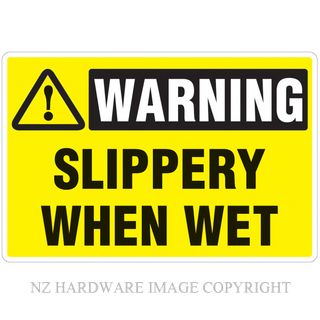MARKIT GRAPHICS PVCI1311 SLIPPERY WHEN WET 300X200MM BLK ON YELLOW