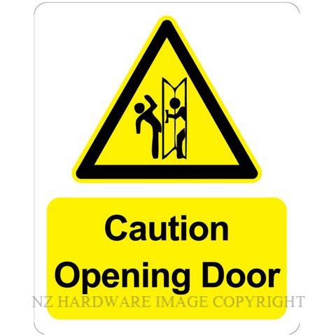 MARKIT GRAPHICS PVCI1303 CAUTION OPENING DOOR 240X300MM BLK/YELLOW