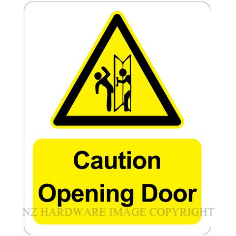 MARKIT GRAPHICS PVCI1303 CAUTION OPENING DOOR 240X300MM BLK/YELLOW