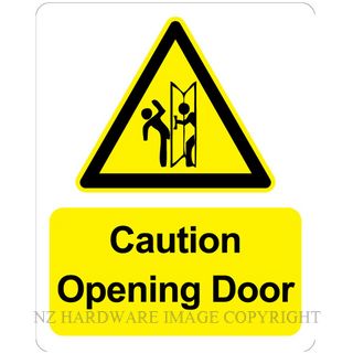 MARKIT GRAPHICS PVCI1303 CAUTION OPENING DOOR 240X300MM BLK/YELLOW