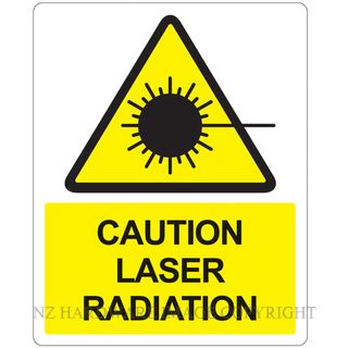 MARKIT GRAPHICS PVCI1306 LASER RADIATION 240X300MM BLACK ON YELLOW