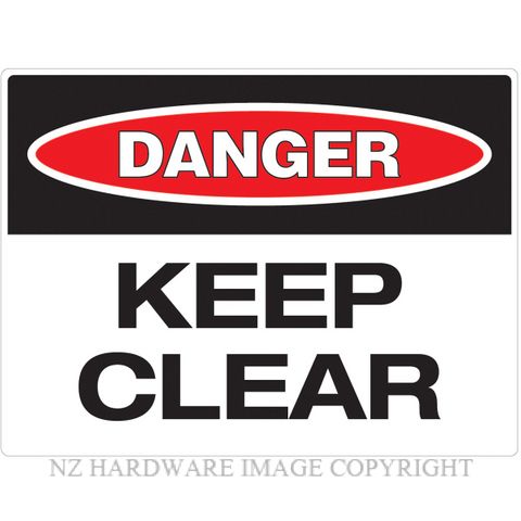 MARKIT GRAPHICS PVCI903 DANGER KEEP CLEAR SIGN 400X300MM