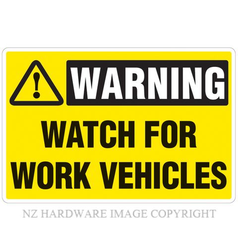 MARKIT GRAPHICS PVCI1313 WORK VEHICLES 300X200MM BLACK ON YELLOW