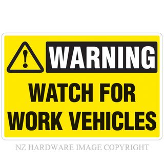 MARKIT GRAPHICS PVCI1313 WORK VEHICLES 300X200MM BLACK ON YELLOW