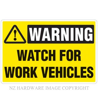 MARKIT GRAPHICS PVCI1313 WORK VEHICLES 300X200MM BLACK ON YELLOW