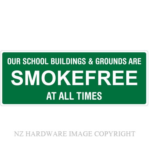 MARKIT GRAPHICS PVCI901 SMOKEFREE SCHOOL 400X150MM WHITE ON GREEN