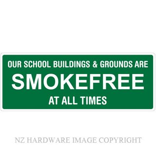 MARKIT GRAPHICS PVCI901 SMOKEFREE SCHOOL 400X150MM WHITE ON GREEN