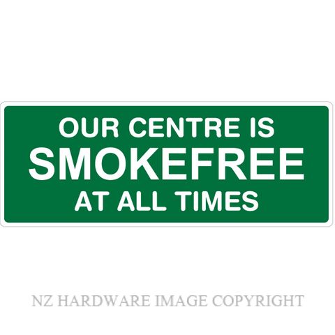 MARKIT GRAPHICS PVCI902 SMOKEFREE CENTRE 400X150MM WHITE ON GREEN