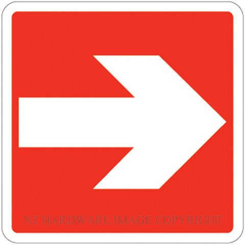 MARKIT GRAPHICS PVCI916 ARROW SYMBOL SIGN 120X120MM WHITE ON RED