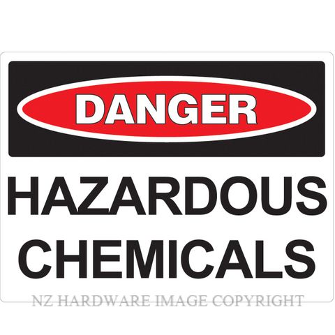 MARKIT GRAPHICS PVCI923 DANGER HAZARDOUS CHEMICALS 400X300MM