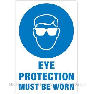 MARKIT GRAPHICS PVCI927 EYE PROTECTION SIGN 200X300MM BLUE/WHITE