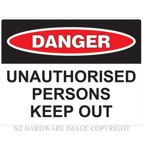 MARKIT GRAPHICS PVCI919 UNATHORISED PERSONS SIGN 400X300MM