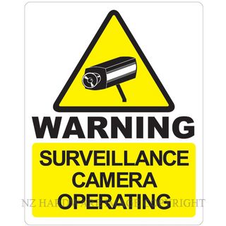 MARKIT GRAPHICS PVCI921 WARNING SURVEILLANCE CAMERA 240X300MM