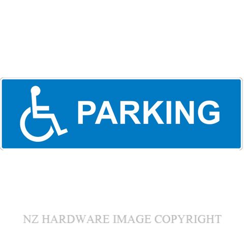MARKIT GRAPHICS PVCI944 DISABLED PARKING 400X120MM WHITE ON BLUE