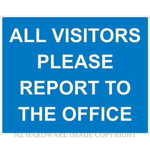 MARKIT GRAPHICS PVCI941 VISITORS REPORTING 300X240MM WHITE ON BLUE