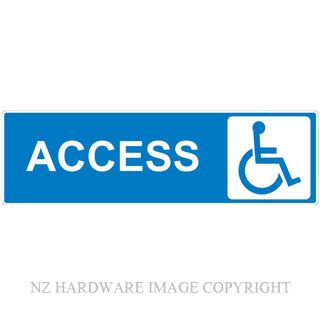 MARKIT GRAPHICS PVCI952 WHEELCHAIR ACCESS 400X120MM WHITE ON BLUE