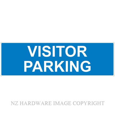 MARKIT GRAPHICS PVCI951 VISITOR PARKING 400X120MM WHITE ON BLUE