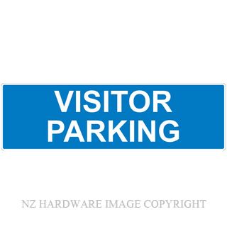 MARKIT GRAPHICS PVCI951 VISITOR PARKING 400X120MM WHITE ON BLUE