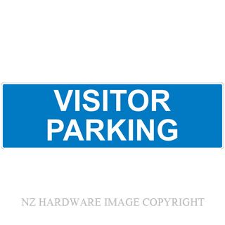 MARKIT GRAPHICS PVCI951 VISITOR PARKING 400X120MM WHITE ON BLUE