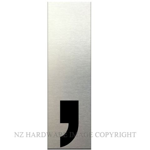 MARKIT GRAPHICS SL 75MM COMMA SYMBOL SA BLACK ON SILVER