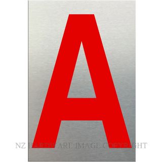 MARKIT GRAPHICS SN 75MM LETTER A SA RED ON SILVER