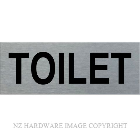 MARKIT GRAPHICS SSS16 TOILET SIGN SA BLACK ON SILVER